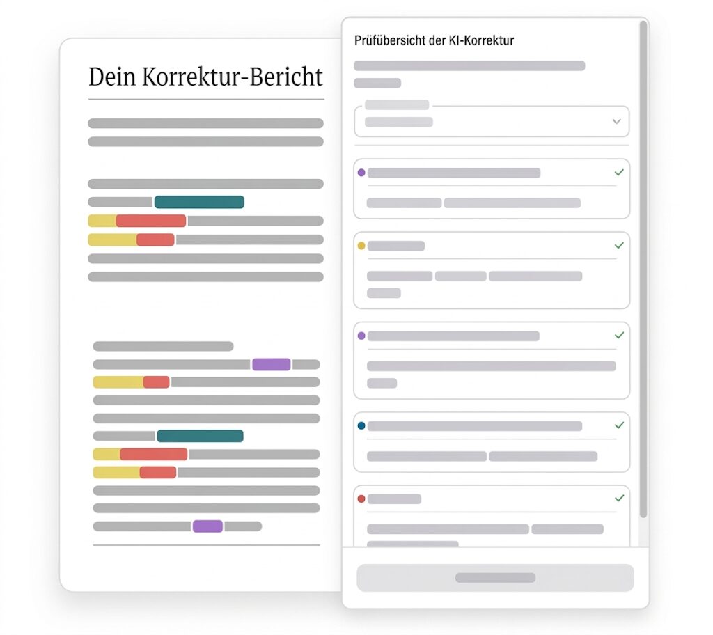 korrekturbericht white background von Mimir Mentor