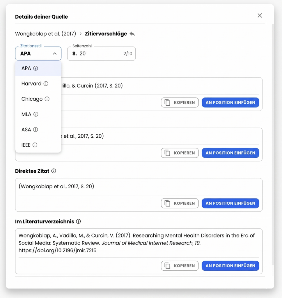 Literaturrecherche 16 zitation gemini von Mimir Mentor