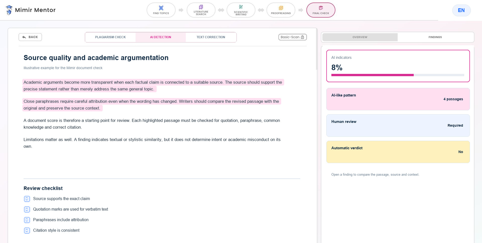Disclosing Ai Use: How To Document Chatgpt In Your Work 2 Mimir Mentor AI detection