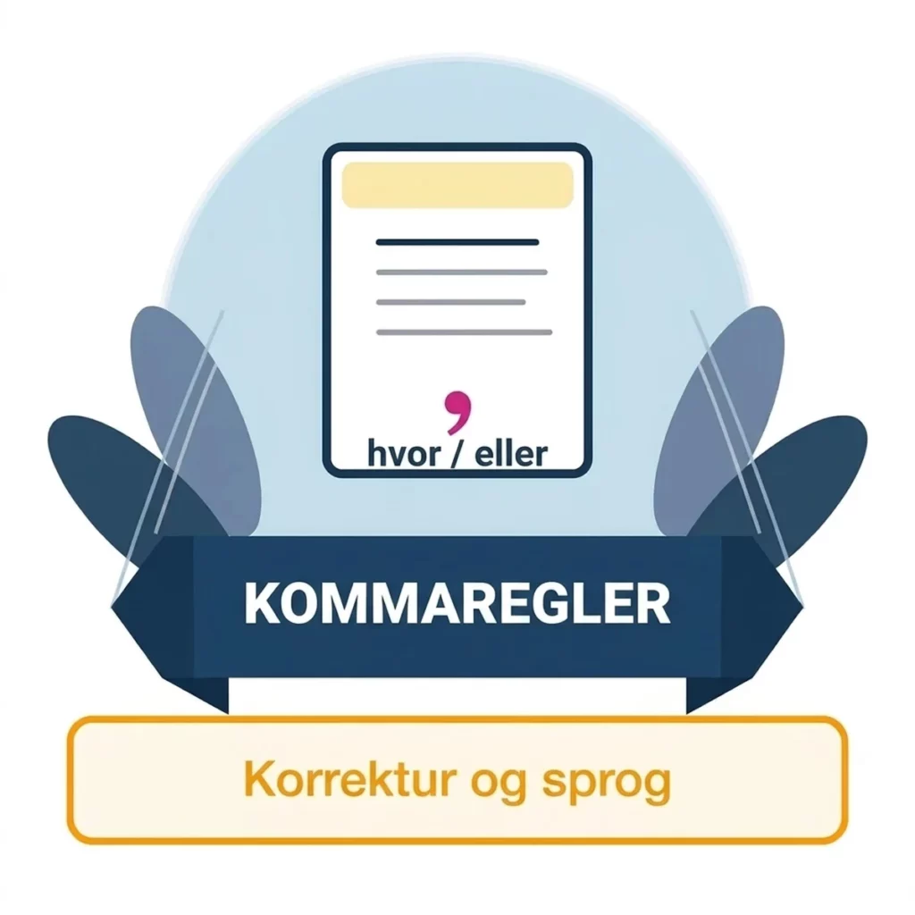 Kommaregler i opgaven: regler, eksempler og typiske fejl