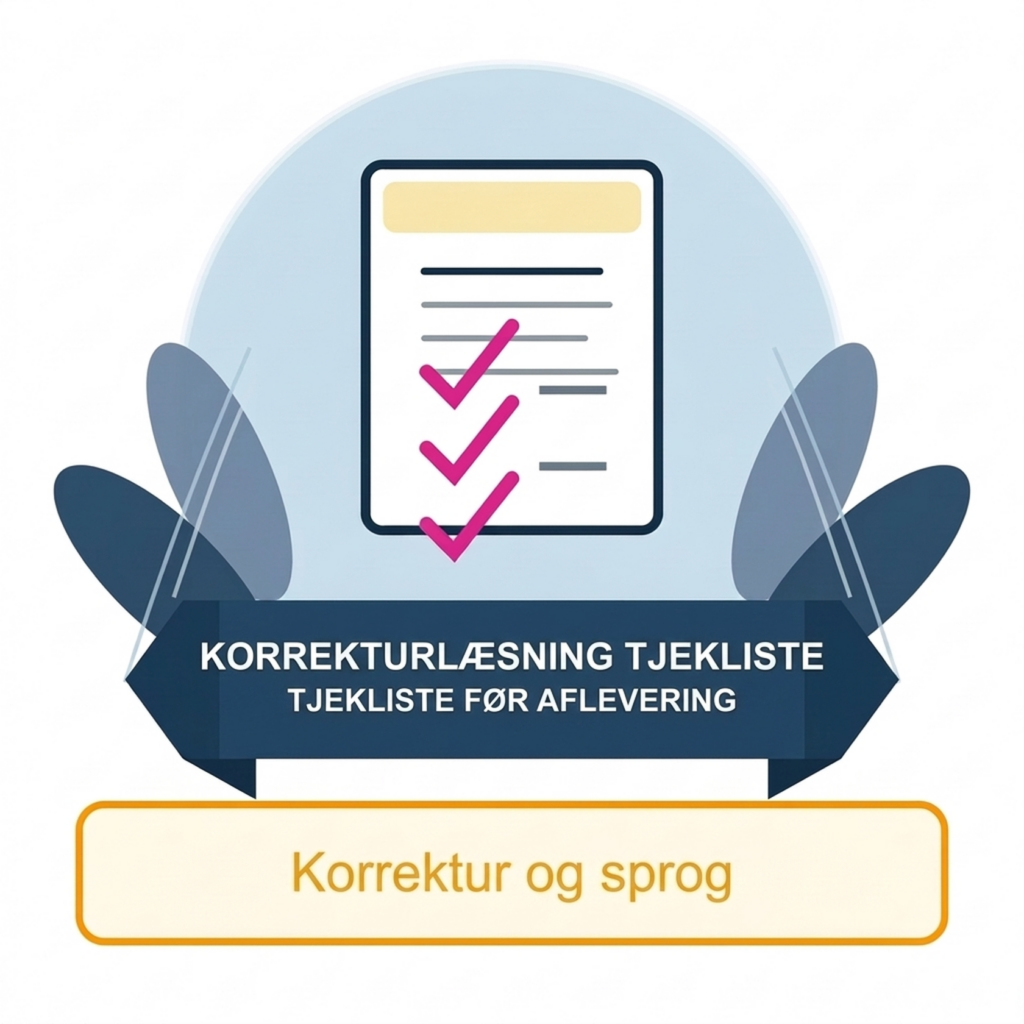 Tjekliste til korrekturlæsning: gennemgå din opgave før afleveringen