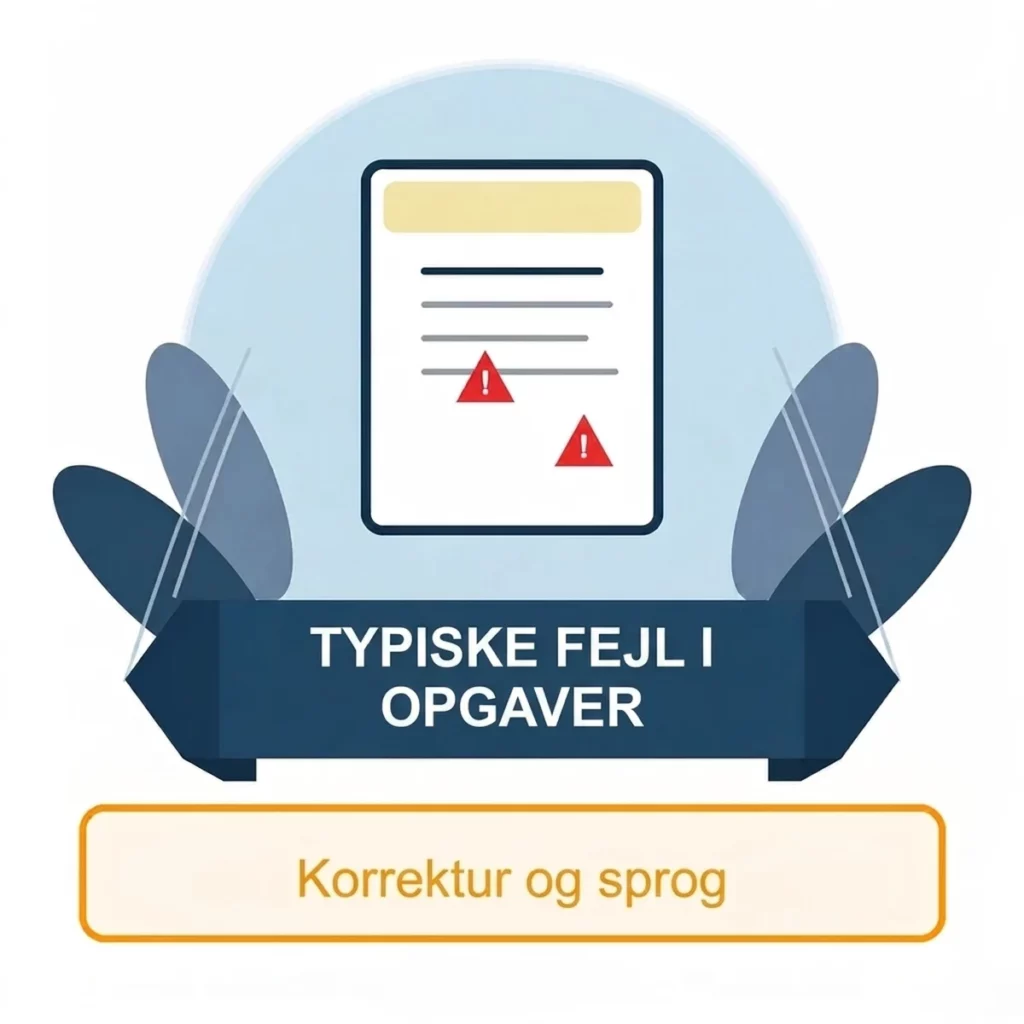 Typiske fejl i opgaver: stavning, grammatik og stil