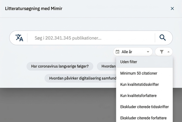 Litteratursøgning i Mimir Mentor