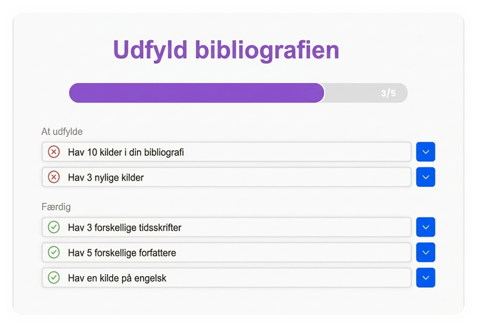 Illustration af håndtering af litteraturhenvisninger i Mimir Mentor.