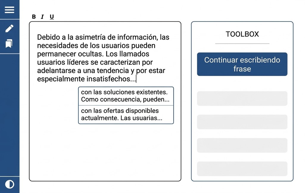 Trabajo Académico Con Ia: Búsqueda, Redacción Y Corrección Con Mimir 11 Continuar frases automáticamente en el editor de Mimir Mentor