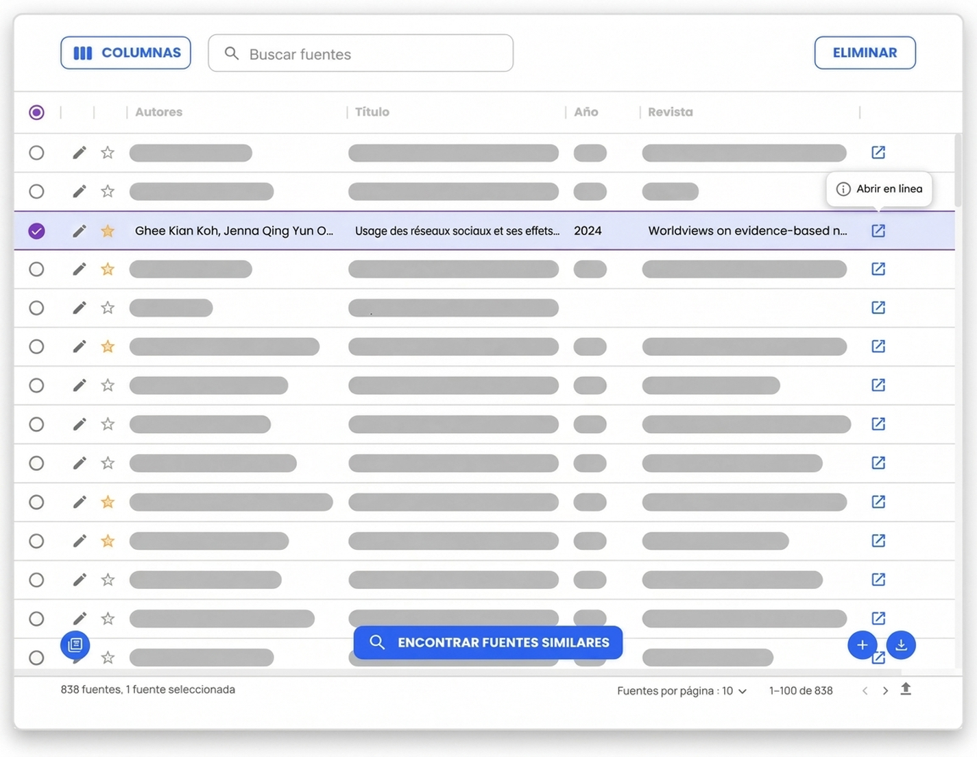 Búsqueda Bibliográfica Con Ia 4 Biblioteca de referencias de Mimir Mentor