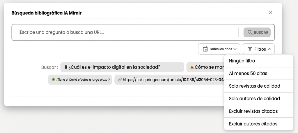 Búsqueda Bibliográfica Con Ia 10 Búsqueda bibliográfica con IA: pregunta, filtros y sugerencias.