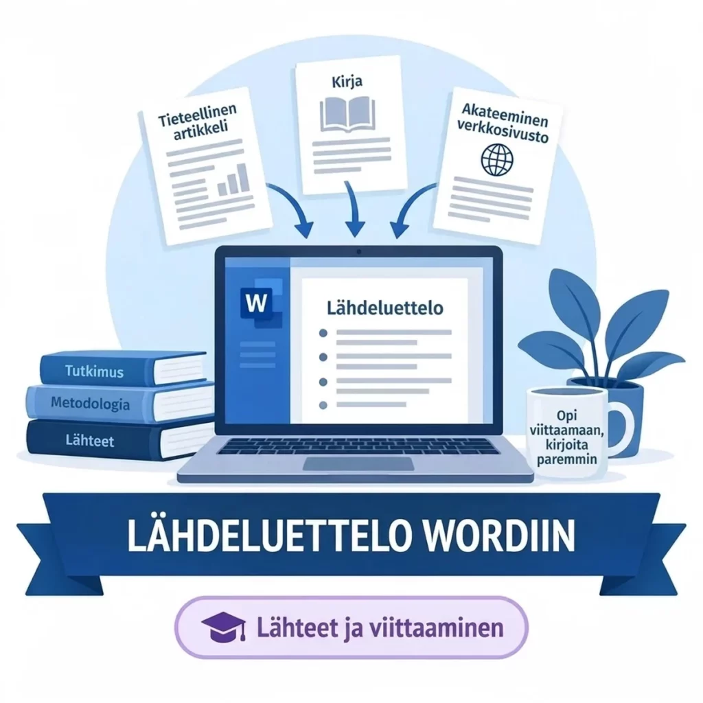 Lähdeluettelo Wordiin: näin viet lähteet Mimir Mentorista