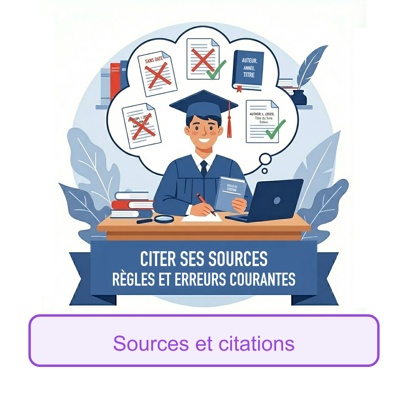 Illustration : Citer ses sources dans un mémoire : règles et exemples