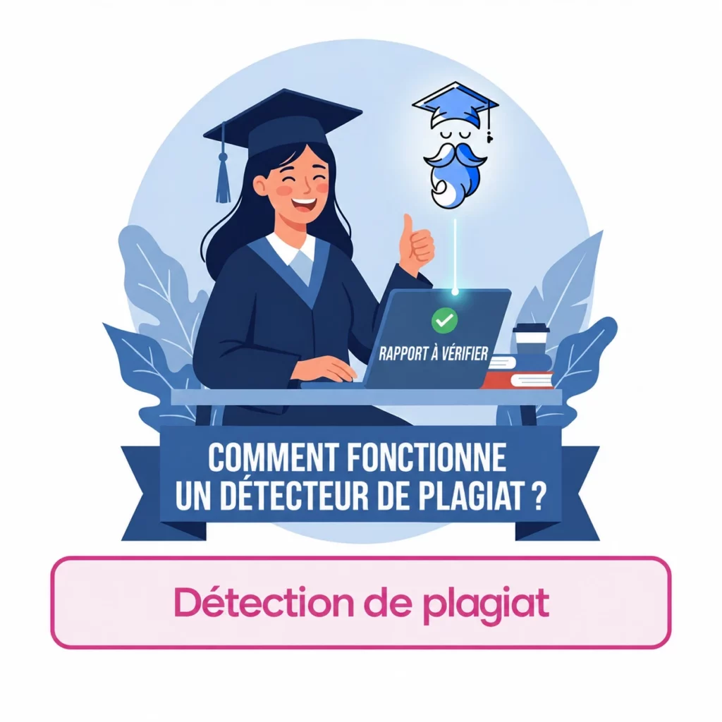 Une étudiante consulte un ordinateur portant la mention « Rapport à vérifier ».