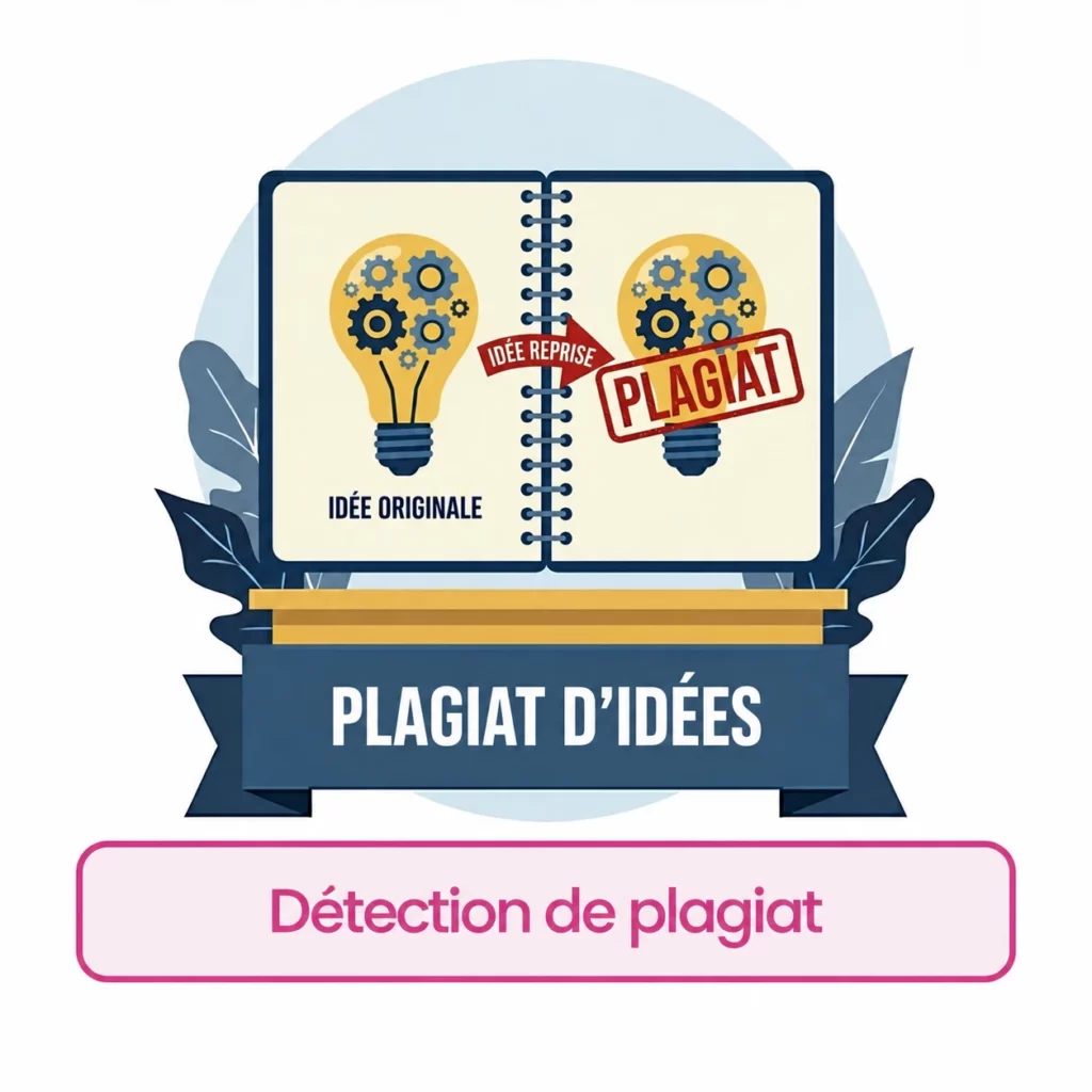 Deux ampoules identiques illustrent la reprise d’une idée sans attribution.