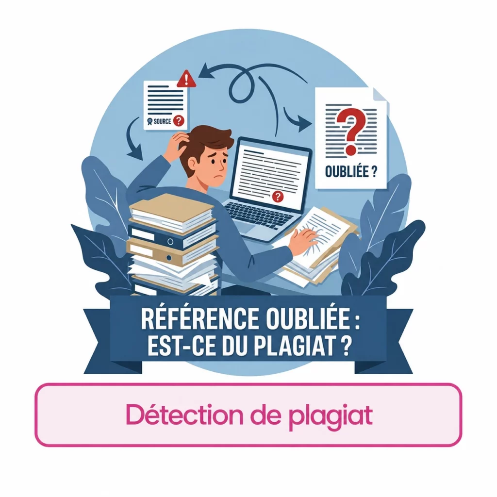 Un étudiant retrouve une référence oubliée parmi ses livres et documents
