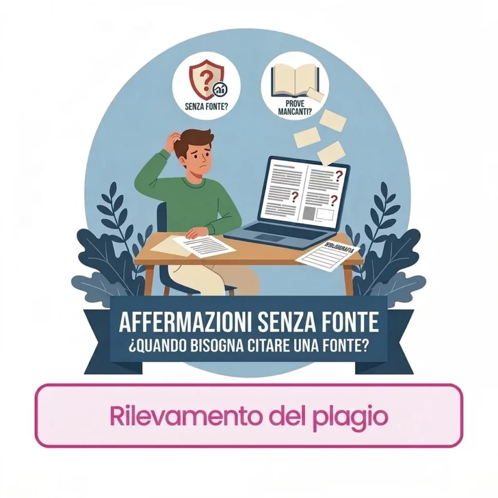 Affermazioni senza fonte: come trovarle e correggerle nella tesi