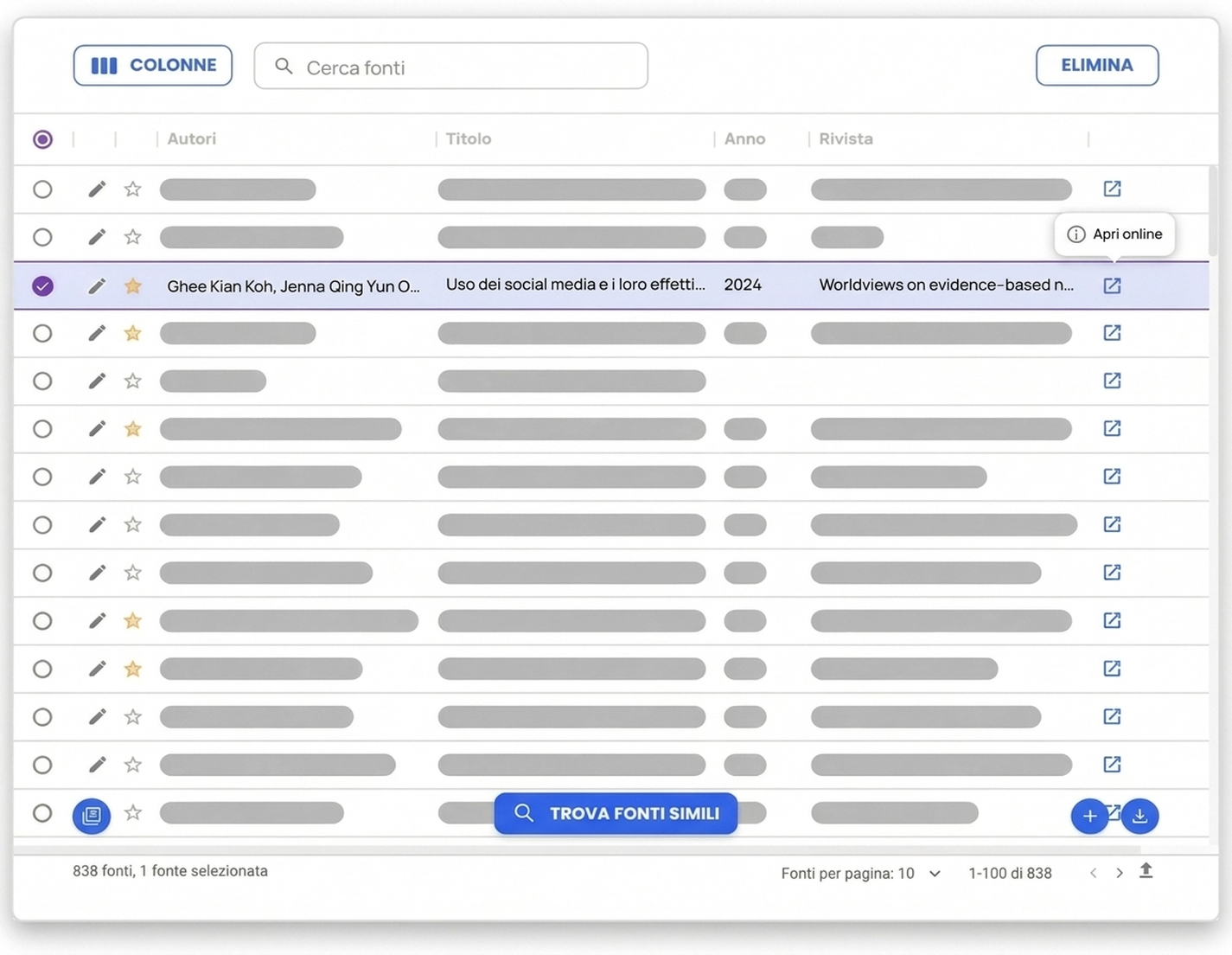 Ricerca Bibliografica Con Ia 4 Biblioteca delle fonti di Mimir Mentor