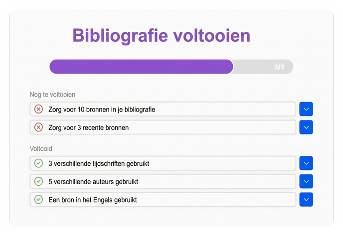 Bronnen Zoeken Met Ai 15 Illustratie van het beheer van bronvermeldingen in Mimir Mentor.