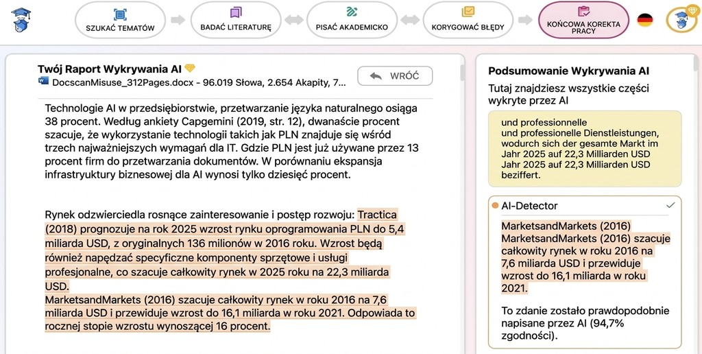 Oznaczanie Ai W Pracy: Jak Udokumentować Chatgpt W Pracy Dyplomowej 1 Detektor AI w Mimir Mentor