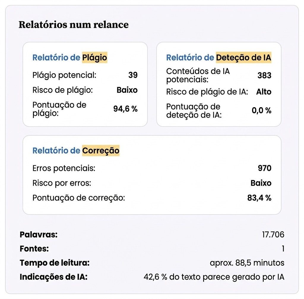 Exemplo de relatório do Mimir Mentor