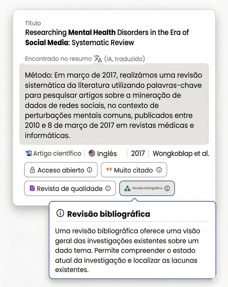 Detalhes de uma fonte com resumo traduzido e dados bibliográficos.