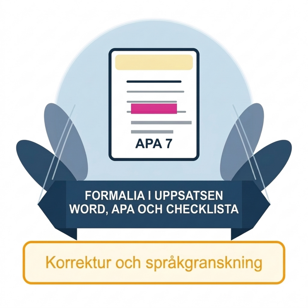 Formalia i uppsatsen: checklista för layout och inlämning