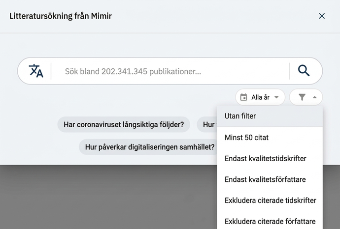 Litteratursökning I Mimir Mentor Litteratursökning i Mimir Mentor
