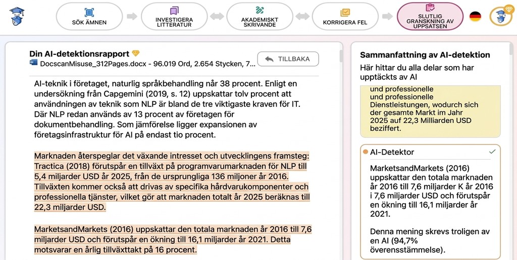 AI-detektorn i Mimir Mentor