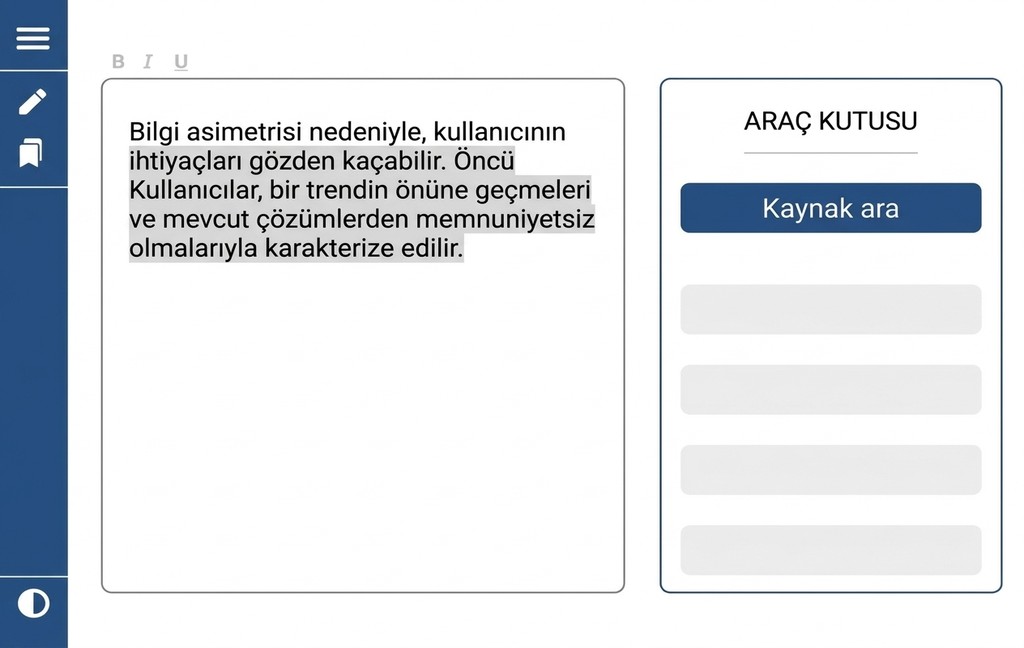 Yapay Zekâ Ile Akademik Yazım: Mimir Editörüne Genel Bakış 13 Mimir Mentor ile akademik yazım