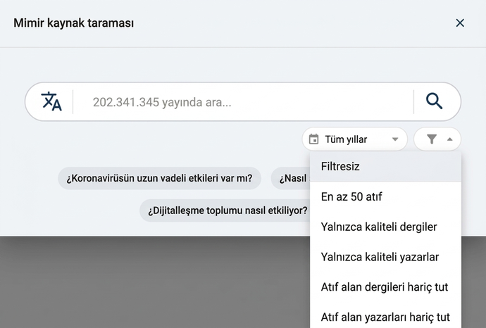Mimir Mentor literatür araması