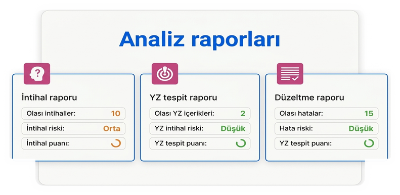 Yapay Zekâ Destekli Metin Düzeltme 4 Mimir Mentor düzeltme raporunun örnek görünümü